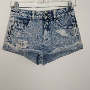 Kendall & Kylie Acid Wash Jean Shorts